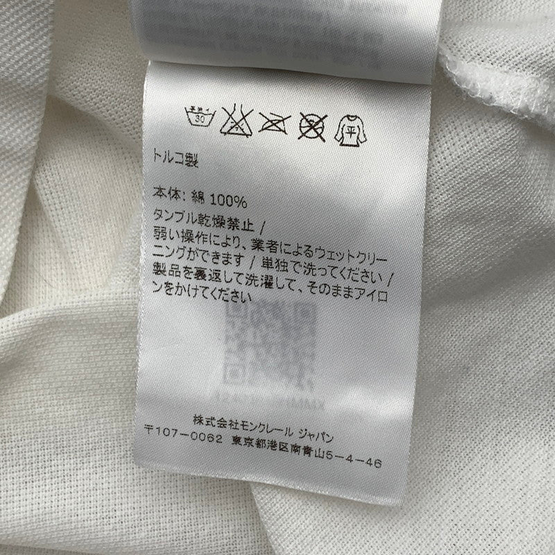 【中古品】【メンズ】 MONCLER B10918317100 MAGLIA POLO MANICA CORTA モンクレール ポロシャツ 半袖 ブランド 古着 141-260509-gm-07-fuz サイズ：S カラー：ホワイト 万代Net店