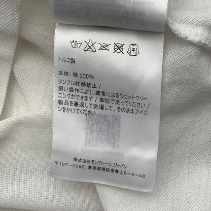 【中古品】【メンズ】 MONCLER B10918317100 MAGLIA POLO MANICA CORTA モンクレール ポロシャツ 半袖 ブランド 古着 141-260509-gm-07-fuz サイズ：S カラー：ホワイト 万代Net店