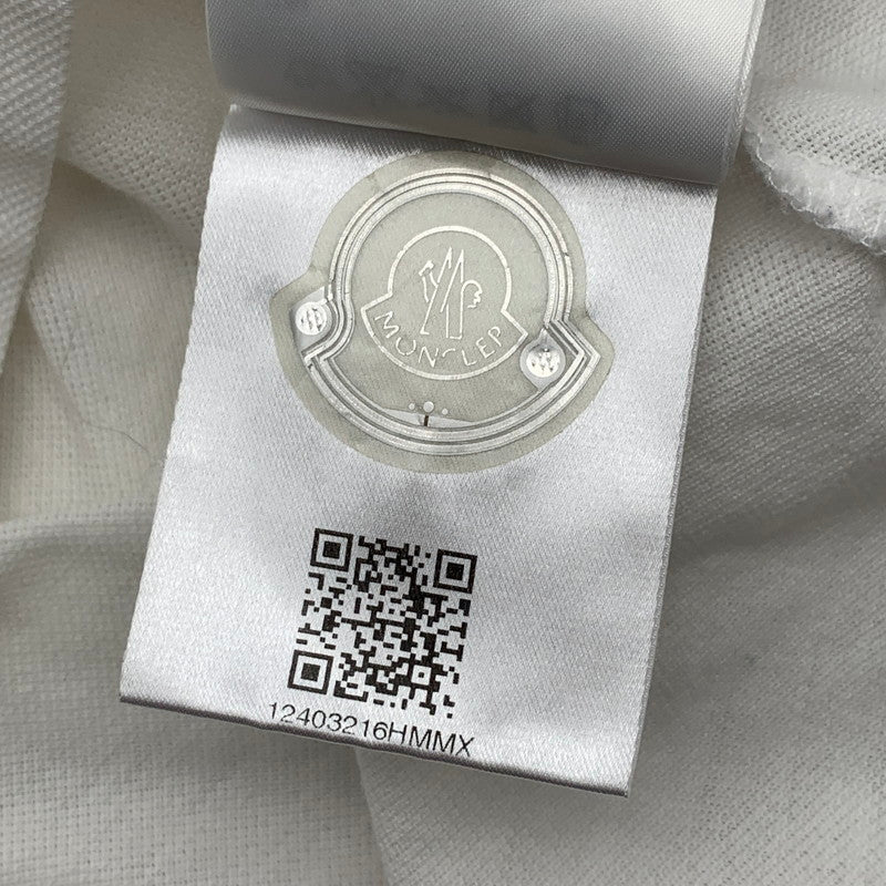 【中古品】【メンズ】 MONCLER B10918317100 MAGLIA POLO MANICA CORTA モンクレール ポロシャツ 半袖 ブランド 古着 141-260509-gm-07-fuz サイズ：S カラー：ホワイト 万代Net店
