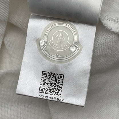 【中古品】【メンズ】 MONCLER B10918317100 MAGLIA POLO MANICA CORTA モンクレール ポロシャツ 半袖 ブランド 古着 141-260509-gm-07-fuz サイズ：S カラー：ホワイト 万代Net店