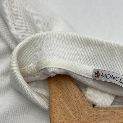 【中古品】【メンズ】 MONCLER B10918317100 MAGLIA POLO MANICA CORTA モンクレール ポロシャツ 半袖 ブランド 古着 141-260509-gm-07-fuz サイズ：S カラー：ホワイト 万代Net店