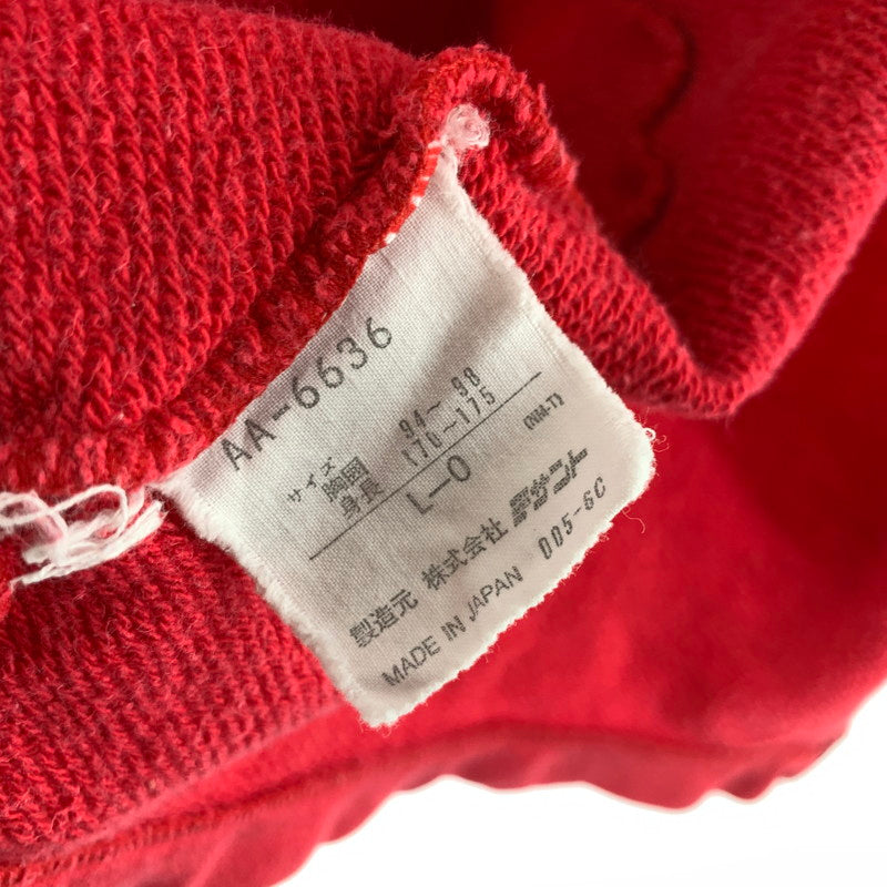 【中古品】【メンズ】 ADIDAS アディダス ベースボールシャツ スウェット 80年代 半袖 トップス 古着 148-260607-mh-29-fuz サイズ：L カラー：レッド 万代Net店