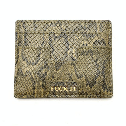 【中古品】【メンズ/レディース】 HUF FUCK IT CARDHOLDER ハフ カードホルダー カードケース パスケース ブランド 200-260509-gm-18-fuz カラー：スネークスキン 総柄 万代Net店