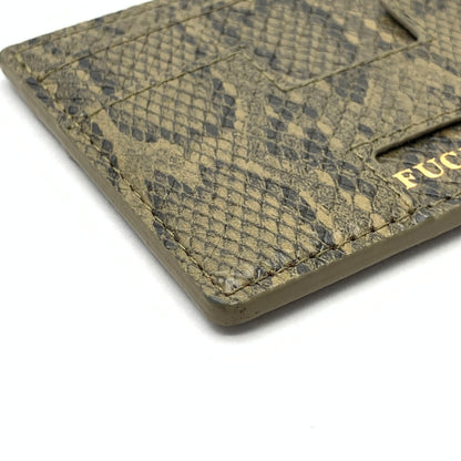 【中古品】【メンズ/レディース】 HUF FUCK IT CARDHOLDER ハフ カードホルダー カードケース パスケース ブランド 200-260509-gm-18-fuz カラー：スネークスキン 総柄 万代Net店