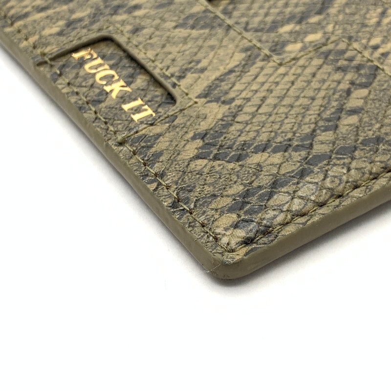 【中古品】【メンズ/レディース】 HUF FUCK IT CARDHOLDER ハフ カードホルダー カードケース パスケース ブランド 200-260509-gm-18-fuz カラー：スネークスキン 総柄 万代Net店