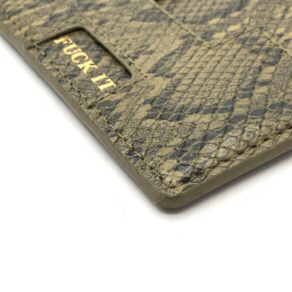 【中古品】【メンズ/レディース】 HUF FUCK IT CARDHOLDER ハフ カードホルダー カードケース パスケース ブランド 200-260509-gm-18-fuz カラー：スネークスキン 総柄 万代Net店