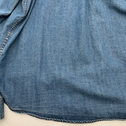 【中古品】【メンズ】 HUF WORLDWIDE CLOTHIERS DENIM SHIRT ハフ デニム 長袖シャツ ブランド 古着 142-260509-gm-33-fuz サイズ：XL カラー：インディゴ 万代Net店