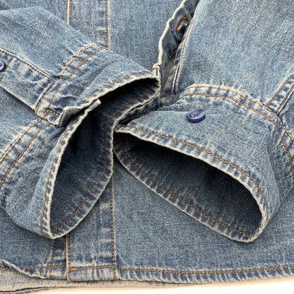 【中古品】【メンズ】 HUF WORLDWIDE CLOTHIERS DENIM SHIRT ハフ デニム 長袖シャツ ブランド 古着 142-260509-gm-33-fuz サイズ：XL カラー：インディゴ 万代Net店
