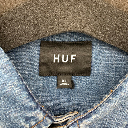 【中古品】【メンズ】 HUF WORLDWIDE CLOTHIERS DENIM SHIRT ハフ デニム 長袖シャツ ブランド 古着 142-260509-gm-33-fuz サイズ：XL カラー：インディゴ 万代Net店