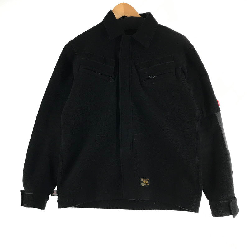 【中古品】【メンズ】 WTAPS HERI CREW ダブルタップス フリースジャケット BLACK SIZE:1 ※毛玉・毛羽立ち・汚れ・使用感有 上着 142-260811-io-41-fuzh カラー：ブラック 万代Net店