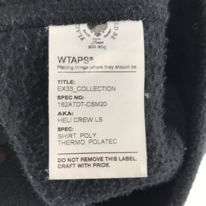 【中古品】【メンズ】 WTAPS HERI CREW ダブルタップス フリースジャケット BLACK SIZE:1 ※毛玉・毛羽立ち・汚れ・使用感有 上着 142-260811-io-41-fuzh カラー：ブラック 万代Net店
