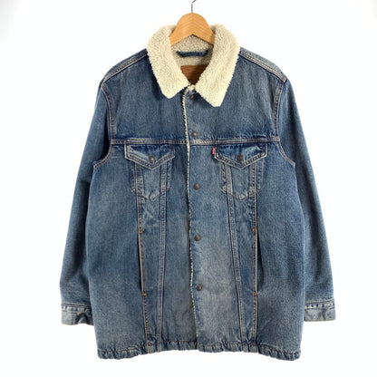 【中古品】【メンズ】 LEVI'S 57694-0000 LONG SHERPA TRUCKER JACKET リーバイス ボア トラッカージャケット デニムジャケット ブランド 古着 145-260628-gm-13-fuz サイズ：S カラー：ブルー 万代Net店