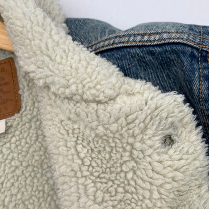 【中古品】【メンズ】 LEVI'S 57694-0000 LONG SHERPA TRUCKER JACKET リーバイス ボア トラッカージャケット デニムジャケット ブランド 古着 145-260628-gm-13-fuz サイズ：S カラー：ブルー 万代Net店