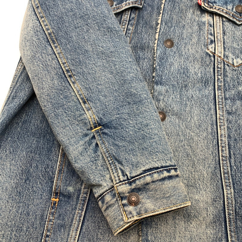 【中古品】【メンズ】 LEVI'S 57694-0000 LONG SHERPA TRUCKER JACKET リーバイス ボア トラッカージャケット デニムジャケット ブランド 古着 145-260628-gm-13-fuz サイズ：S カラー：ブルー 万代Net店