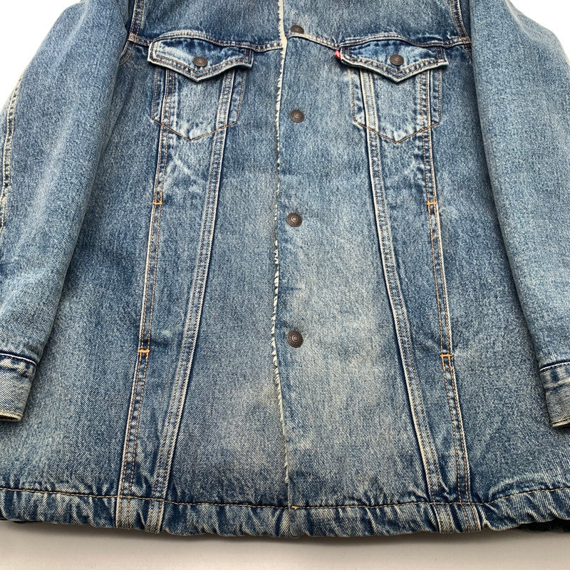 【中古品】【メンズ】 LEVI'S 57694-0000 LONG SHERPA TRUCKER JACKET リーバイス ボア トラッカージャケット デニムジャケット ブランド 古着 145-260628-gm-13-fuz サイズ：S カラー：ブルー 万代Net店