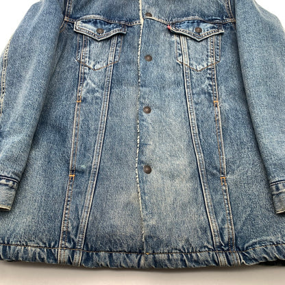 【中古品】【メンズ】 LEVI'S 57694-0000 LONG SHERPA TRUCKER JACKET リーバイス ボア トラッカージャケット デニムジャケット ブランド 古着 145-260628-gm-13-fuz サイズ：S カラー：ブルー 万代Net店
