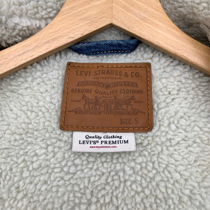 【中古品】【メンズ】 LEVI'S 57694-0000 LONG SHERPA TRUCKER JACKET リーバイス ボア トラッカージャケット デニムジャケット ブランド 古着 145-260628-gm-13-fuz サイズ：S カラー：ブルー 万代Net店