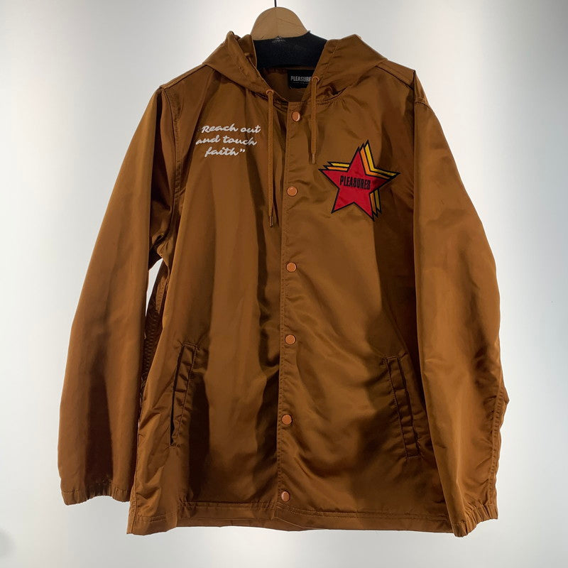 【中古品】【メンズ】 PLEASURES プレジャーズ ナイロンジャケット 上着 アウター BROWN/SIZE:L ※汚れ・ほつれ・使用感あり 142-260916-io-07-fuzh カラー：ブラウン 万代Net店