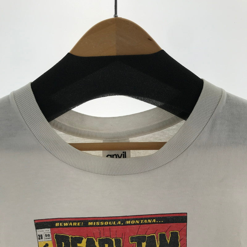 【中古品】【メンズ】 PEARL JAM パールジャム 1998 TOUR TEE ツアー Tシャツ メンズ ホワイト XLサイズ ANVIL製 難あり 145-260512-io-26-fuzh 万代Net店