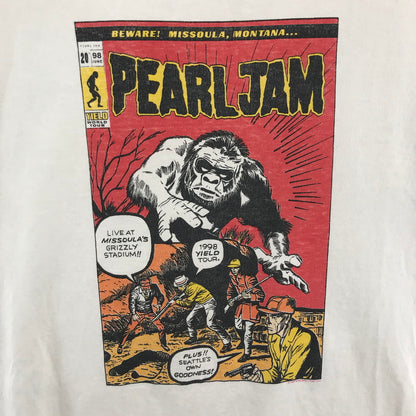 【中古品】【メンズ】 PEARL JAM パールジャム 1998 TOUR TEE ツアー Tシャツ メンズ ホワイト XLサイズ ANVIL製 難あり 145-260512-io-26-fuzh 万代Net店
