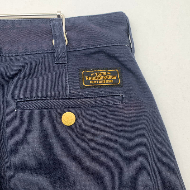 【中古品】【メンズ】 NEIGHBORHOOD ネイバーフッド チノパンツ ボトムス ブランド 古着 153-260726-gm-10-fuzh サイズ：S カラー：ネイビー 万代Net店