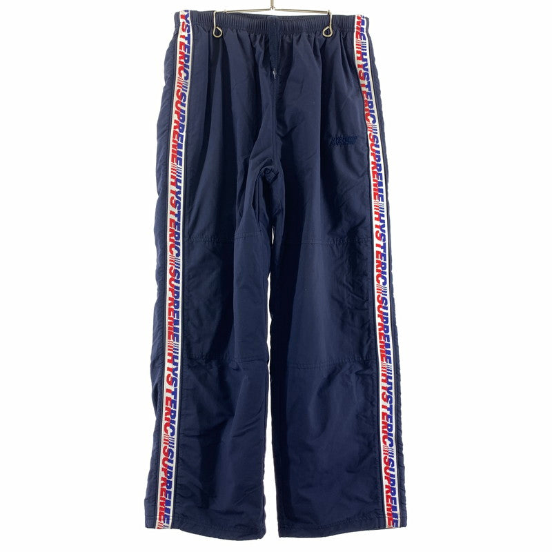 【中古品】【メンズ】 SUPREME×HYSTERIC GLAMOUR シュプリーム×ヒステリックグラマー 24AW TRACK PANTS トラックパンツ メンズ ネイビー Lサイズ 毛玉・毛の付着あり 149-260512-io-18-fuzh 万代Net店