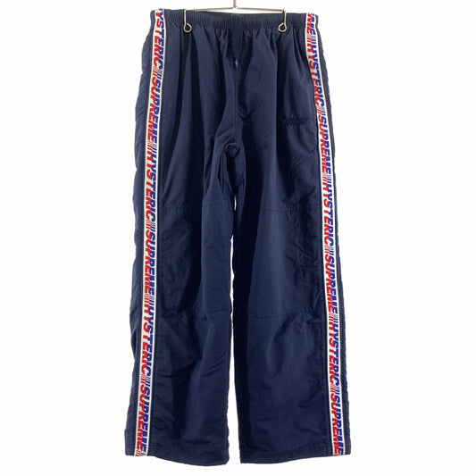 【中古品】【メンズ】 SUPREME×HYSTERIC GLAMOUR シュプリーム×ヒステリックグラマー 24AW TRACK PANTS トラックパンツ メンズ ネイビー Lサイズ 毛玉・毛の付着あり 149-260512-io-18-fuzh 万代Net店