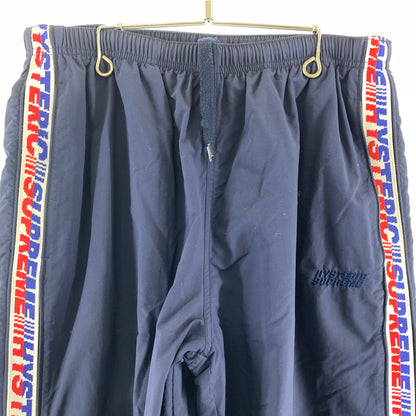 【中古品】【メンズ】 SUPREME×HYSTERIC GLAMOUR シュプリーム×ヒステリックグラマー 24AW TRACK PANTS トラックパンツ メンズ ネイビー Lサイズ 毛玉・毛の付着あり 149-260512-io-18-fuzh 万代Net店