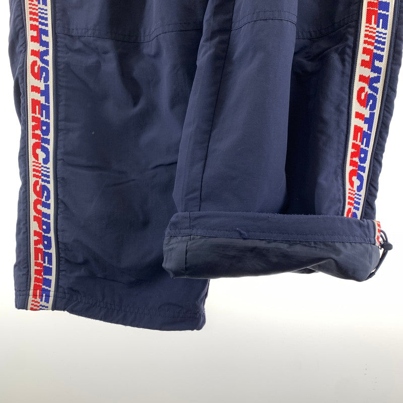 【中古品】【メンズ】 SUPREME×HYSTERIC GLAMOUR シュプリーム×ヒステリックグラマー 24AW TRACK PANTS トラックパンツ メンズ ネイビー Lサイズ 毛玉・毛の付着あり 149-260512-io-18-fuzh 万代Net店