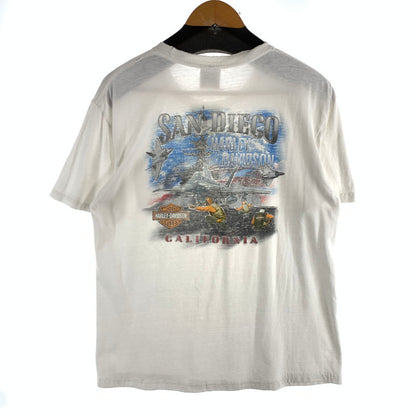 【中古品】【メンズ】 HARLEY-DAVIDSON SS TEE WHITE ハーレーダビッドソン 半袖Tシャツ カットソー ブランド 古着 145-260628-gm-17-fuz サイズ：不明 カラー：ホワイト 万代Net店
