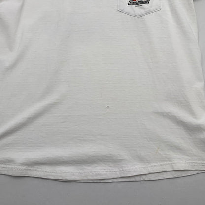 【中古品】【メンズ】 HARLEY-DAVIDSON SS TEE WHITE ハーレーダビッドソン 半袖Tシャツ カットソー ブランド 古着 145-260628-gm-17-fuz サイズ：不明 カラー：ホワイト 万代Net店