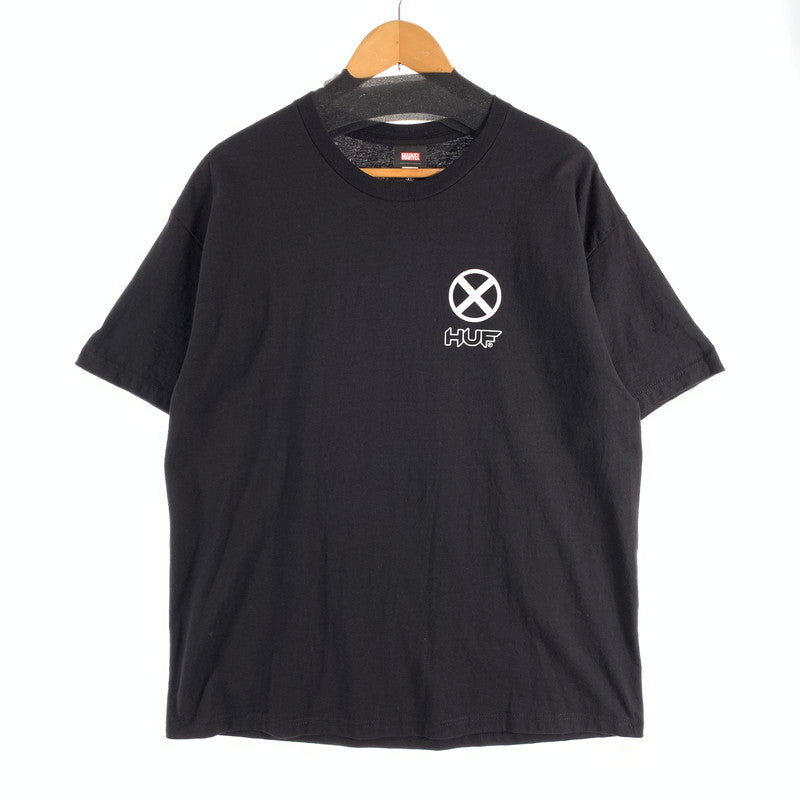 【中古品】【メンズ】 HUF×MARVEL 半袖Tシャツ ハフ×マーベル カットソー ブランド 古着 142-260524-gm-05-fuz サイズ：XL カラー：ブラック 万代Net店