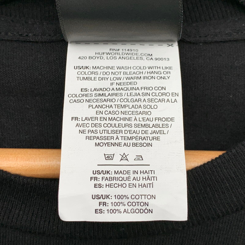 【中古品】【メンズ】 HUF×MARVEL 半袖Tシャツ ハフ×マーベル カットソー ブランド 古着 142-260524-gm-05-fuz サイズ：XL カラー：ブラック 万代Net店