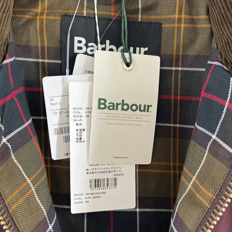 【中古美品】【メンズ】 BARBOUR バブアー 261MCAS102 BORROWDALE ボロウデイル ショートブルゾン 141-260519-ky-04-fuzh サイズ：40 カラー：ワイン 万代Net店
