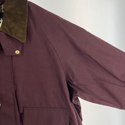 【中古美品】【メンズ】 BARBOUR バブアー 261MCAS102 BORROWDALE ボロウデイル ショートブルゾン 141-260519-ky-04-fuzh サイズ：40 カラー：ワイン 万代Net店