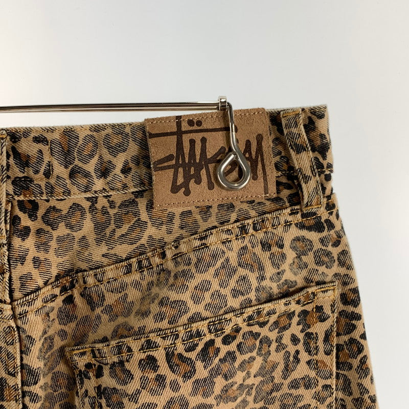 【中古品】【メンズ】 STUSSY 25SS NEW CLASSIC JEANS DENIM LEOPARD ステューシー ニュークラシックジーンズ デニムパンツ ボトムス ブランド 古着 153-260614-gm-22-fuz サイズ：30 カラー：ブラウン 万代Net店