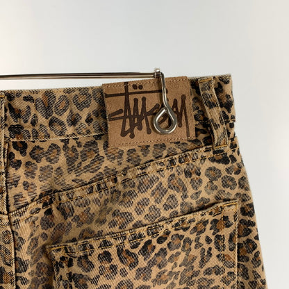 【中古品】【メンズ】 STUSSY 25SS NEW CLASSIC JEANS DENIM LEOPARD ステューシー ニュークラシックジーンズ デニムパンツ ボトムス ブランド 古着 153-260614-gm-22-fuz サイズ：30 カラー：ブラウン 万代Net店