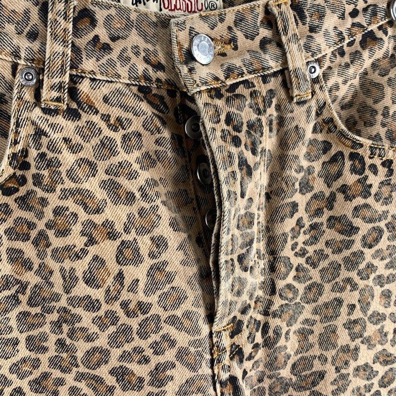 【中古品】【メンズ】 STUSSY 25SS NEW CLASSIC JEANS DENIM LEOPARD ステューシー ニュークラシックジーンズ デニムパンツ ボトムス ブランド 古着 153-260614-gm-22-fuz サイズ：30 カラー：ブラウン 万代Net店
