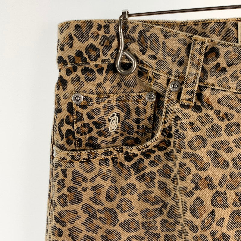 【中古品】【メンズ】 STUSSY 25SS NEW CLASSIC JEANS DENIM LEOPARD ステューシー ニュークラシックジーンズ デニムパンツ ボトムス ブランド 古着 153-260614-gm-22-fuz サイズ：30 カラー：ブラウン 万代Net店