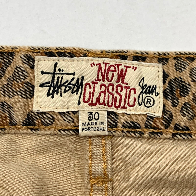 【中古品】【メンズ】 STUSSY 25SS NEW CLASSIC JEANS DENIM LEOPARD ステューシー ニュークラシックジーンズ デニムパンツ ボトムス ブランド 古着 153-260614-gm-22-fuz サイズ：30 カラー：ブラウン 万代Net店