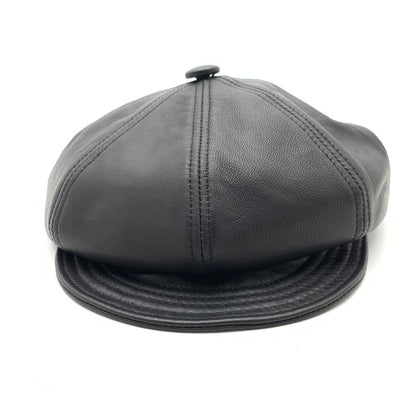 【中古品】【メンズ】 NEW YORK HAT ニューヨークハット レザーキャスケット ブランド 帽子 185-260627-gm-39-fuz サイズ：XXL カラー：ブラック 万代Net店