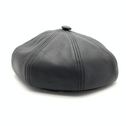 【中古品】【メンズ】 NEW YORK HAT ニューヨークハット レザーキャスケット ブランド 帽子 185-260627-gm-39-fuz サイズ：XXL カラー：ブラック 万代Net店