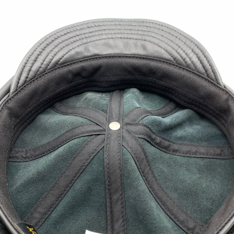 【中古品】【メンズ】 NEW YORK HAT ニューヨークハット レザーキャスケット ブランド 帽子 185-260627-gm-39-fuz サイズ：XXL カラー：ブラック 万代Net店