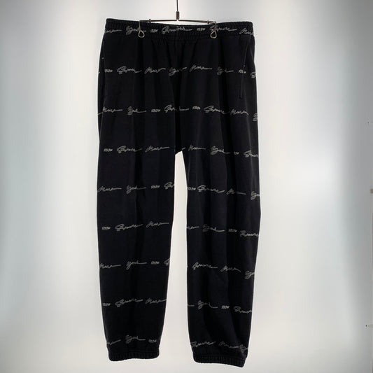 【中古品】【メンズ】 SUPREME シュプリーム SCRIPT STIPE SWEATPANTS スクリプト ストライプ スウェットパンツ メンズ Lサイズ ブラック 149-260517-io-05-fuzh 万代Net店