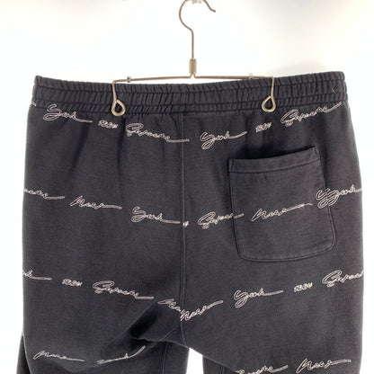【中古品】【メンズ】 SUPREME シュプリーム SCRIPT STIPE SWEATPANTS スクリプト ストライプ スウェットパンツ メンズ Lサイズ ブラック 149-260517-io-05-fuzh 万代Net店