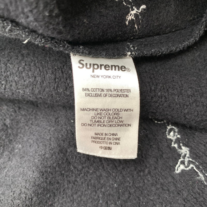 【中古品】【メンズ】 SUPREME シュプリーム SCRIPT STIPE SWEATPANTS スクリプト ストライプ スウェットパンツ メンズ Lサイズ ブラック 149-260517-io-05-fuzh 万代Net店