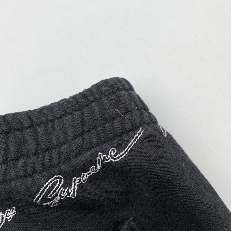 【中古品】【メンズ】 SUPREME シュプリーム SCRIPT STIPE SWEATPANTS スクリプト ストライプ スウェットパンツ メンズ Lサイズ ブラック 149-260517-io-05-fuzh 万代Net店