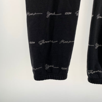 【中古品】【メンズ】 SUPREME シュプリーム SCRIPT STIPE SWEATPANTS スクリプト ストライプ スウェットパンツ メンズ Lサイズ ブラック 149-260517-io-05-fuzh 万代Net店