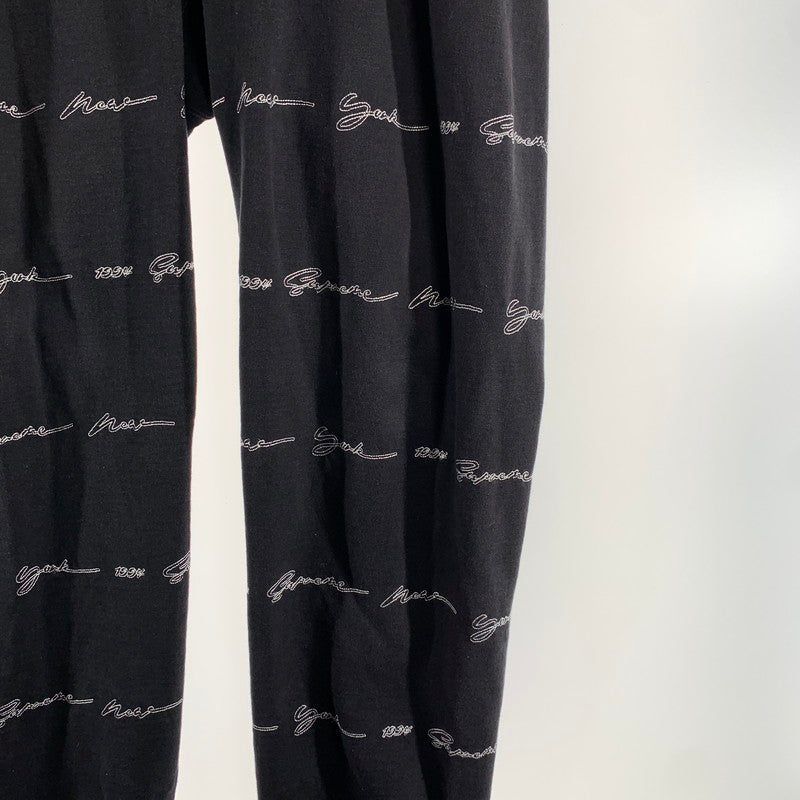【中古品】【メンズ】 SUPREME シュプリーム SCRIPT STIPE SWEATPANTS スクリプト ストライプ スウェットパンツ メンズ Lサイズ ブラック 149-260517-io-05-fuzh 万代Net店