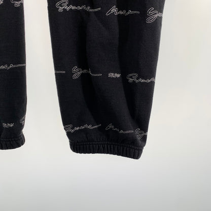 【中古品】【メンズ】 SUPREME シュプリーム SCRIPT STIPE SWEATPANTS スクリプト ストライプ スウェットパンツ メンズ Lサイズ ブラック 149-260517-io-05-fuzh 万代Net店